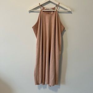 Bishop + Young Pink Halter Mini Dress